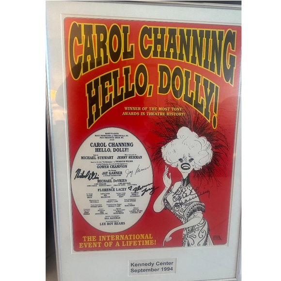 Hello Dolly Revival Kennedy Center DC 1994 Signed Broadway Poster 22" x 14"